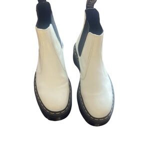 Dr. Marten’s White Leather Chelsea Boots - size 9 men’s or size 10 women’s